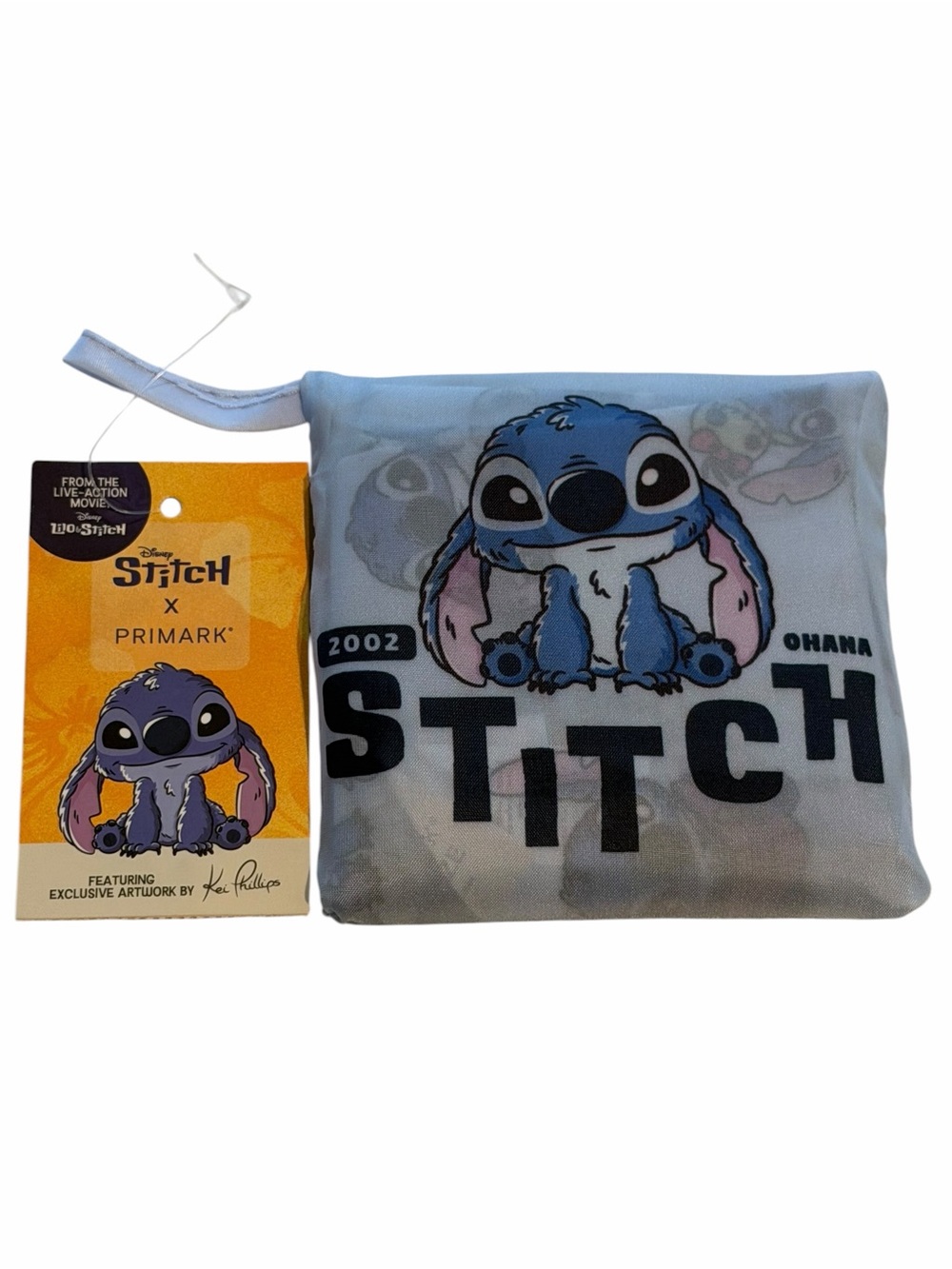Disney Stitch x Primark Foldable Reusable Tote Bag NWT Shopping Bag